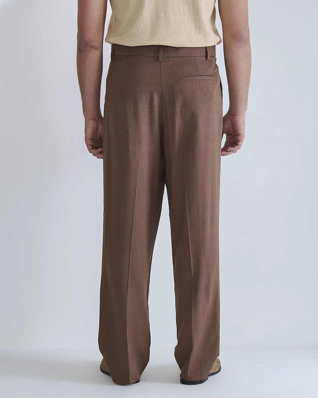 Pantalone wide fit in lino