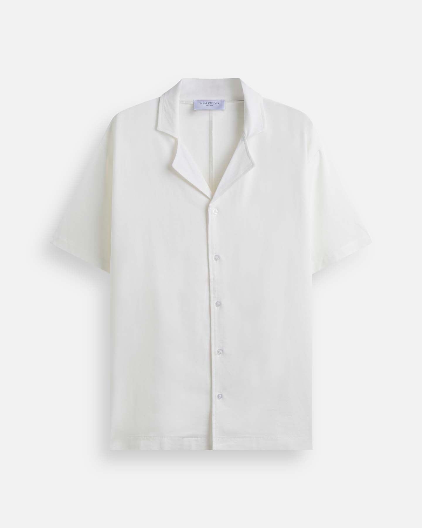 Camicia relax fit collo a bowling