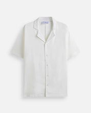Camicia relax fit collo a bowling