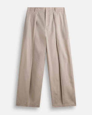 Pantalone Wide Fit con pieghe in lino