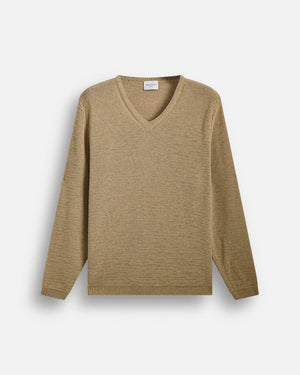 Maglia Scollo a V trama fiammata