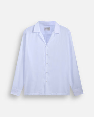 Camicia in viscosa collo a bowling