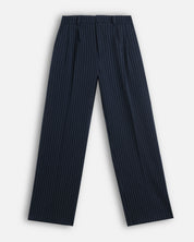 Pantalone Wide Fit Limited Edition gessato blu