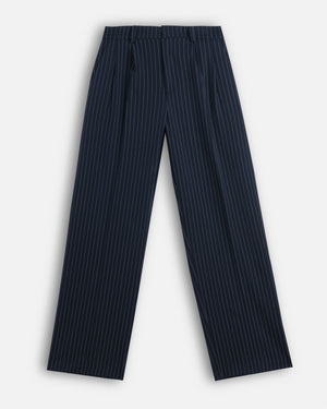Pantalone Wide Fit Limited Edition gessato blu