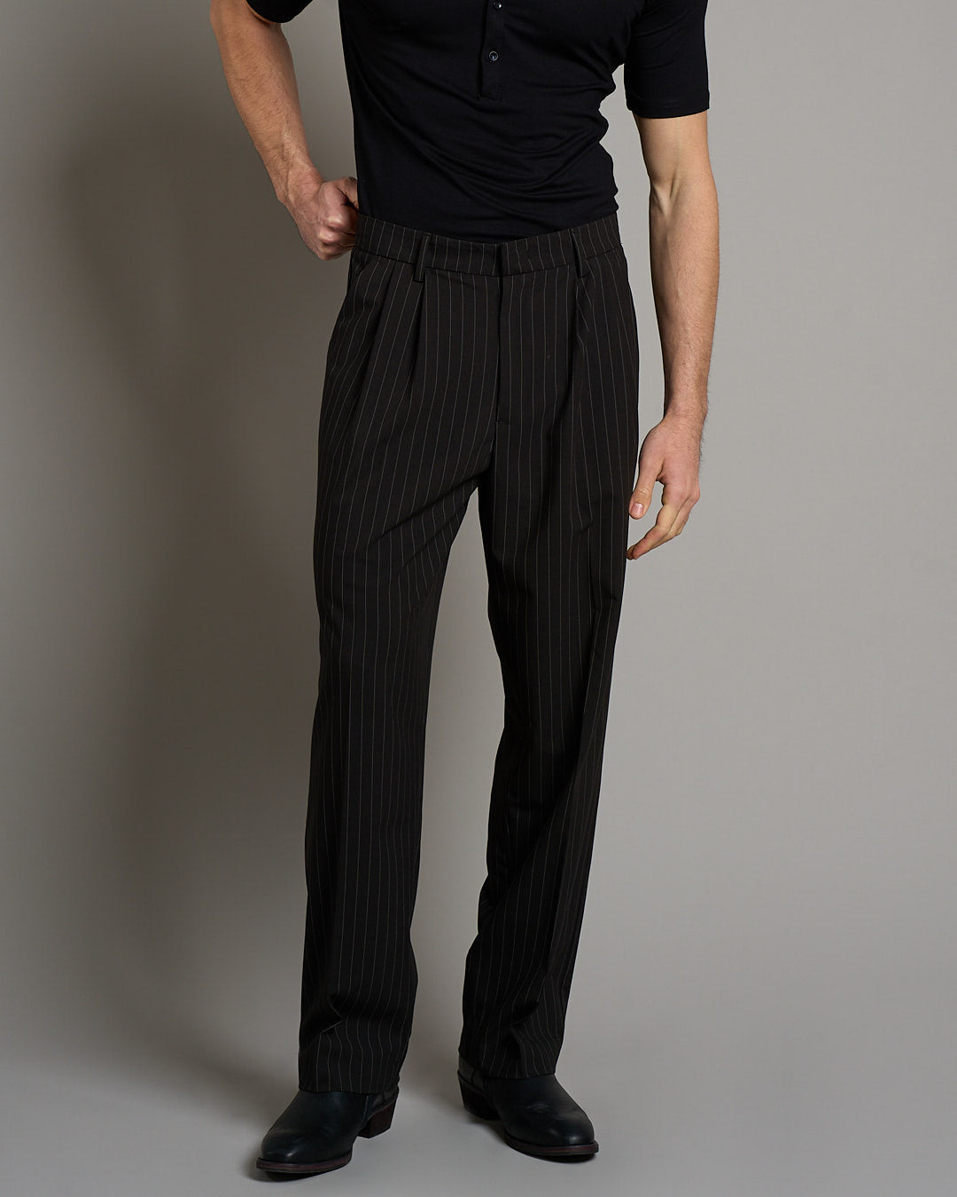 Pantalone Wide Fit Gessato