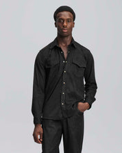 Camicia suede nero