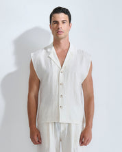 Camicia Gilet misto lino
