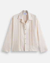 Camicia in lino con pieghe