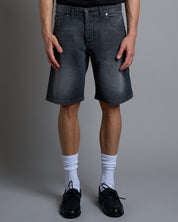 Denim Regular Fit Stone Wash Used Spruzzato Nero