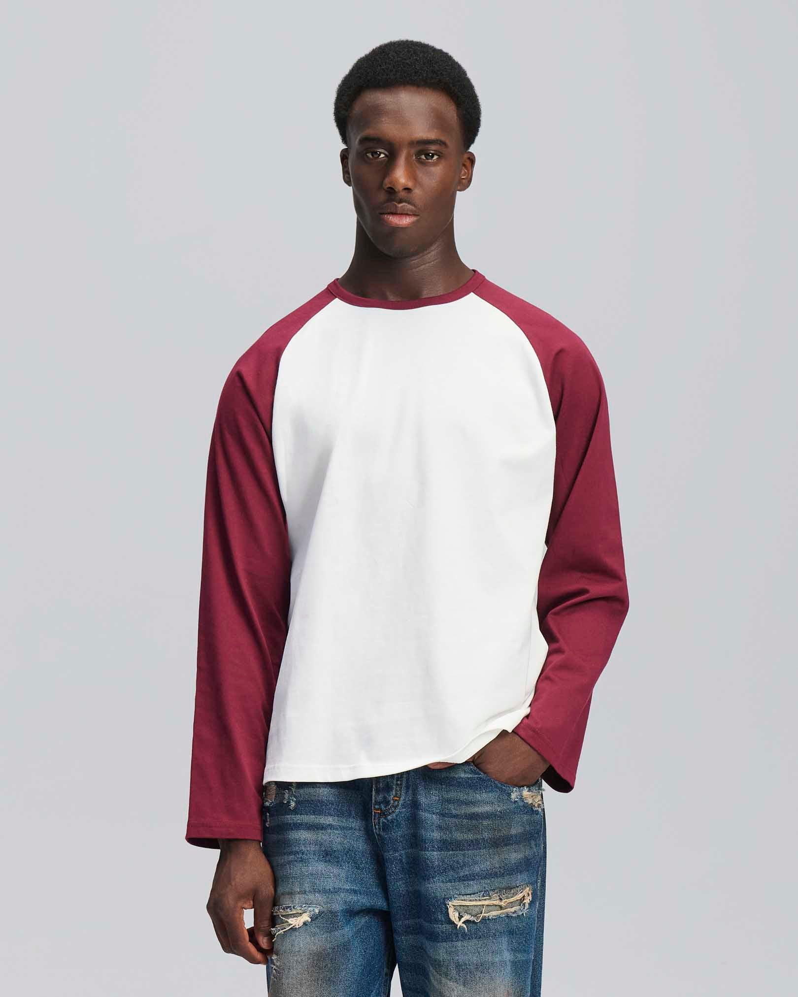 T-shirt longsleeve bicolor in cotone 210 gr