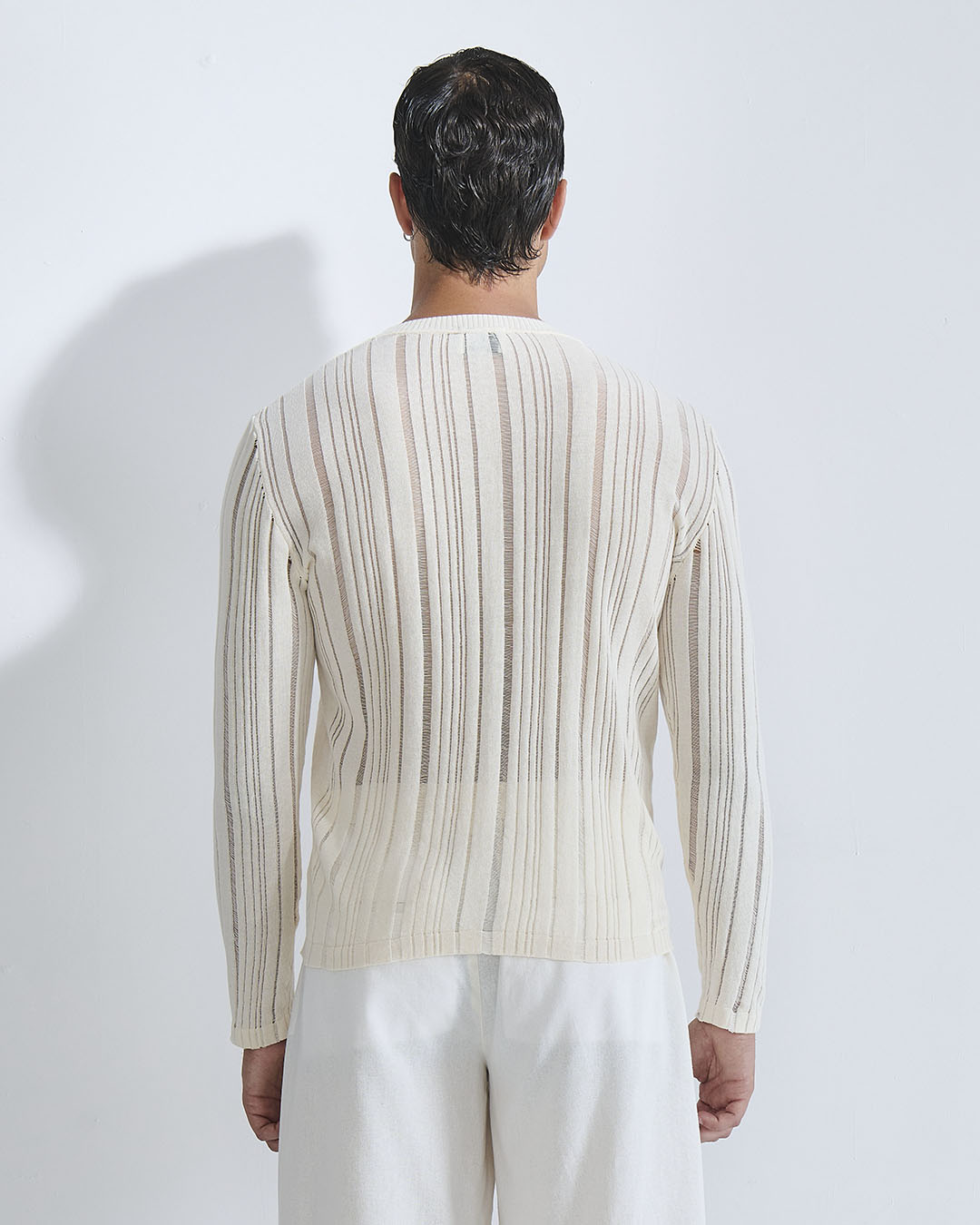 Maglia in cotone in filo fluttuante