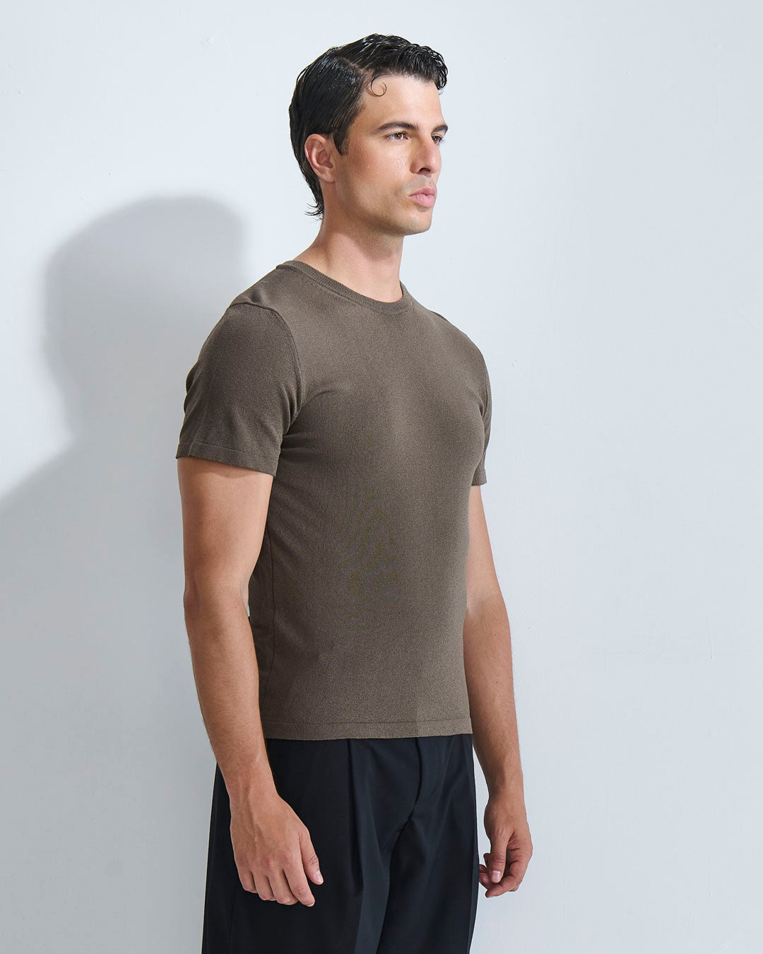 T-shirt girocollo in filo