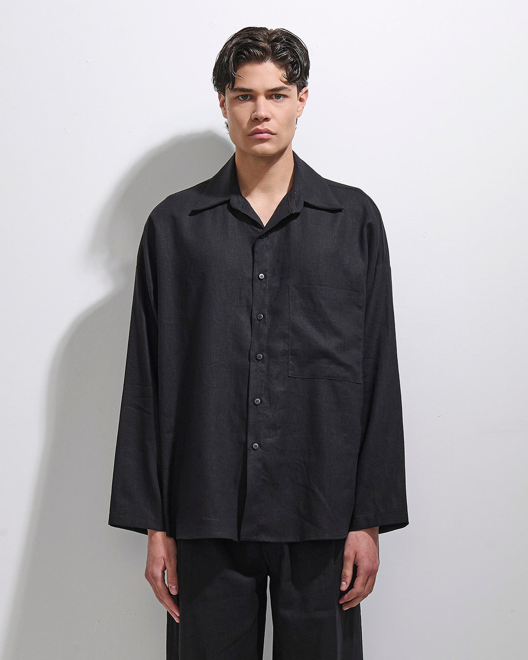 Camicia over in lino da coordinato