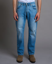 Jeans Straight Fit Con Abrasioni