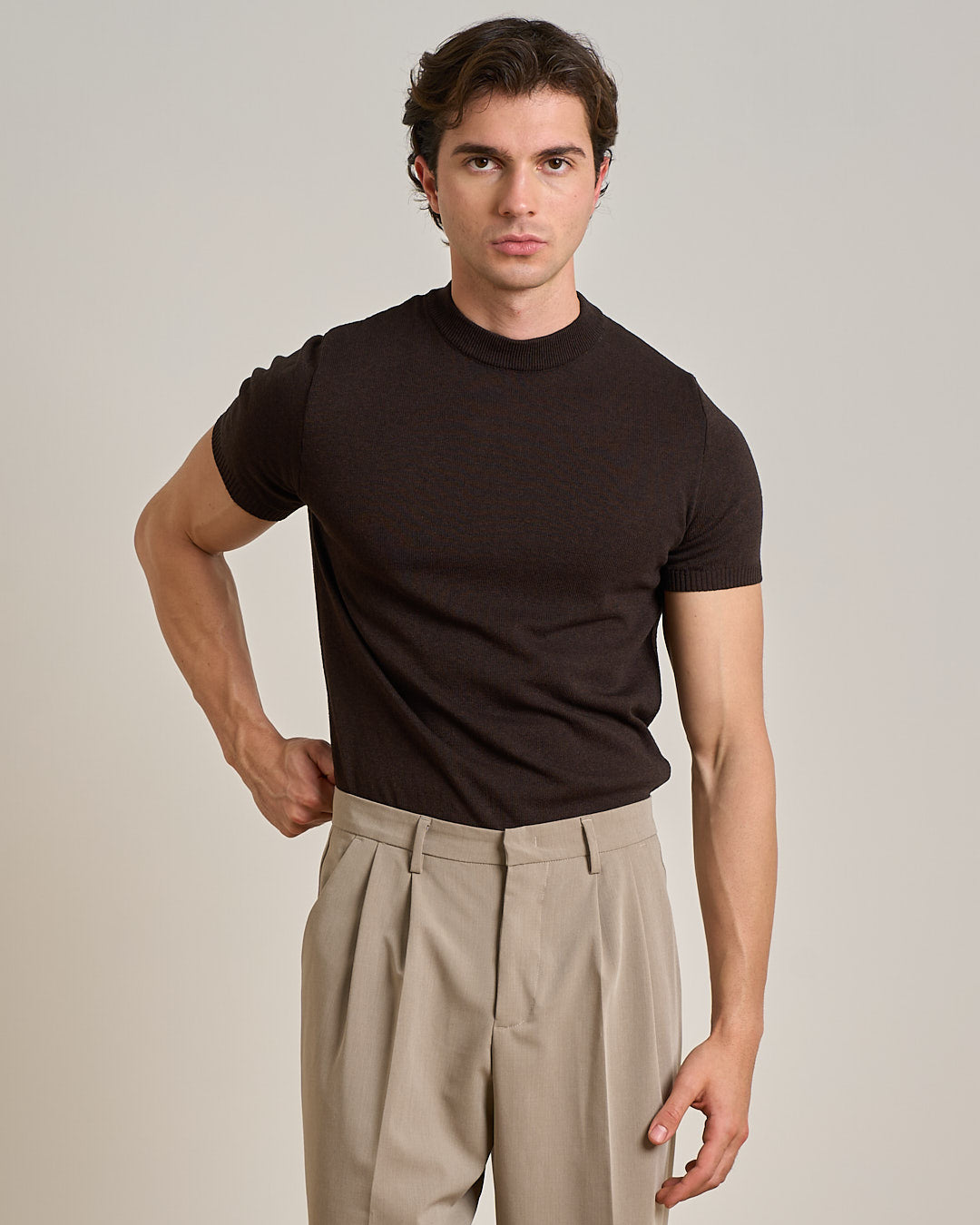 T-Shirt mezza manica in filo