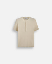 Maglia serafino a coste mezza manica