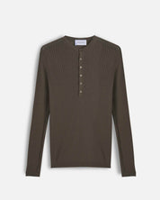 Maglia serafino a coste