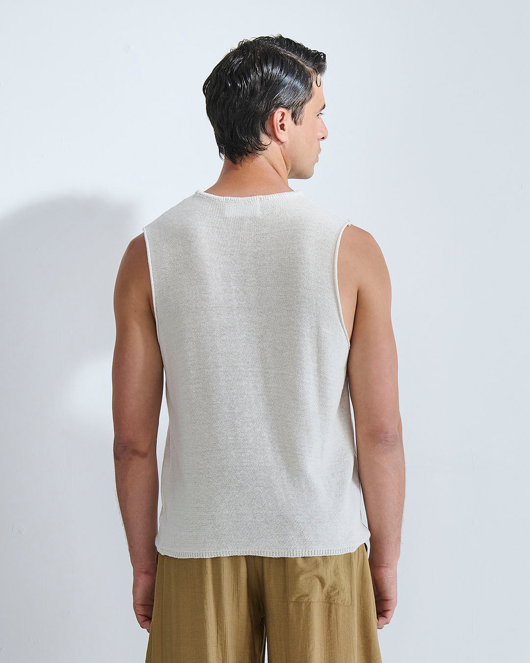 Canotta in maglia in cotone