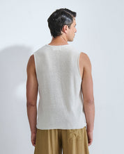 Canotta in maglia in cotone