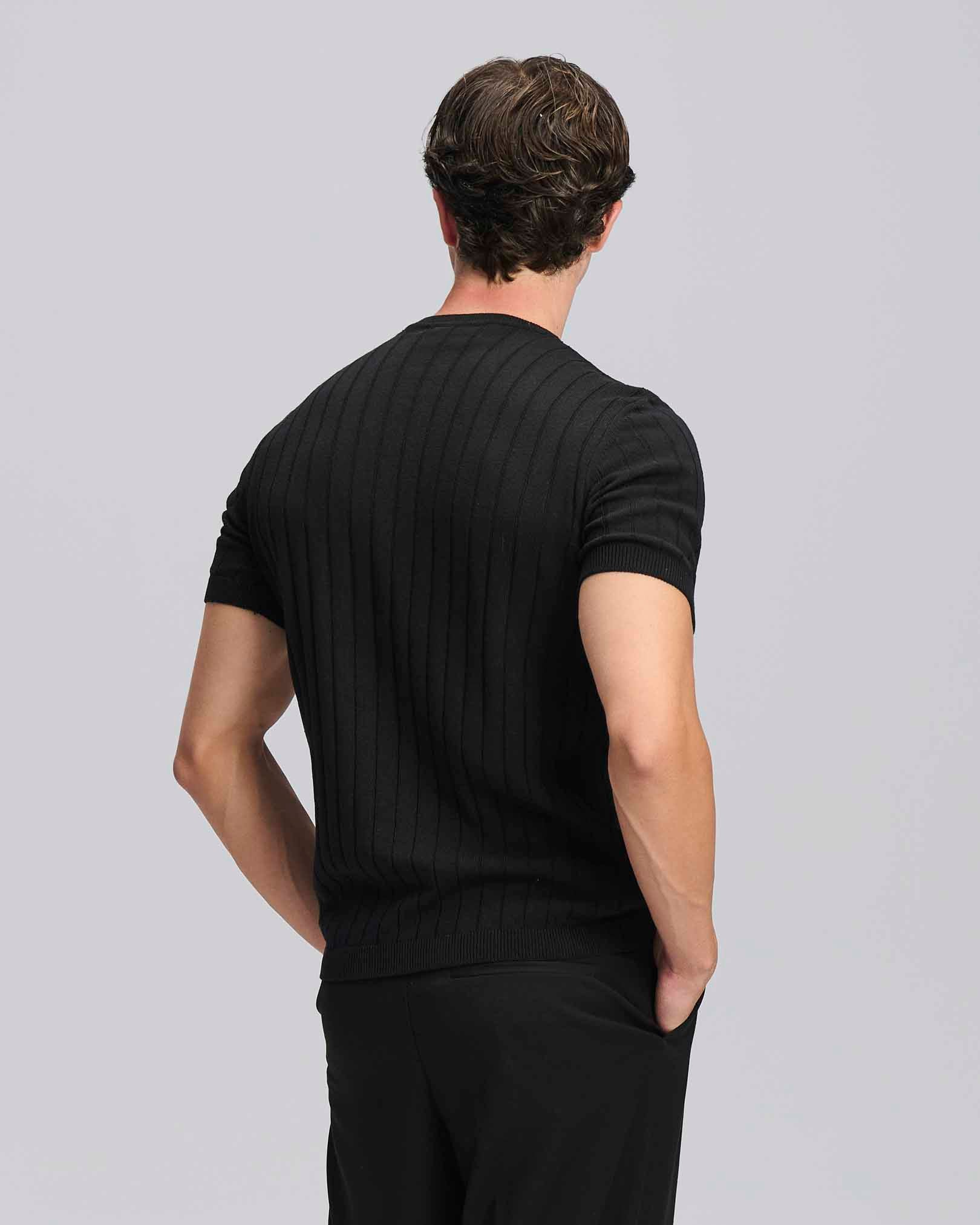 T-Shirt in maglia a coste
