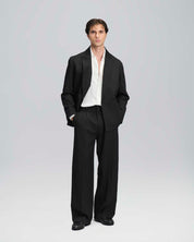 Pantalone Wide Fit Limited Edition gessato nero