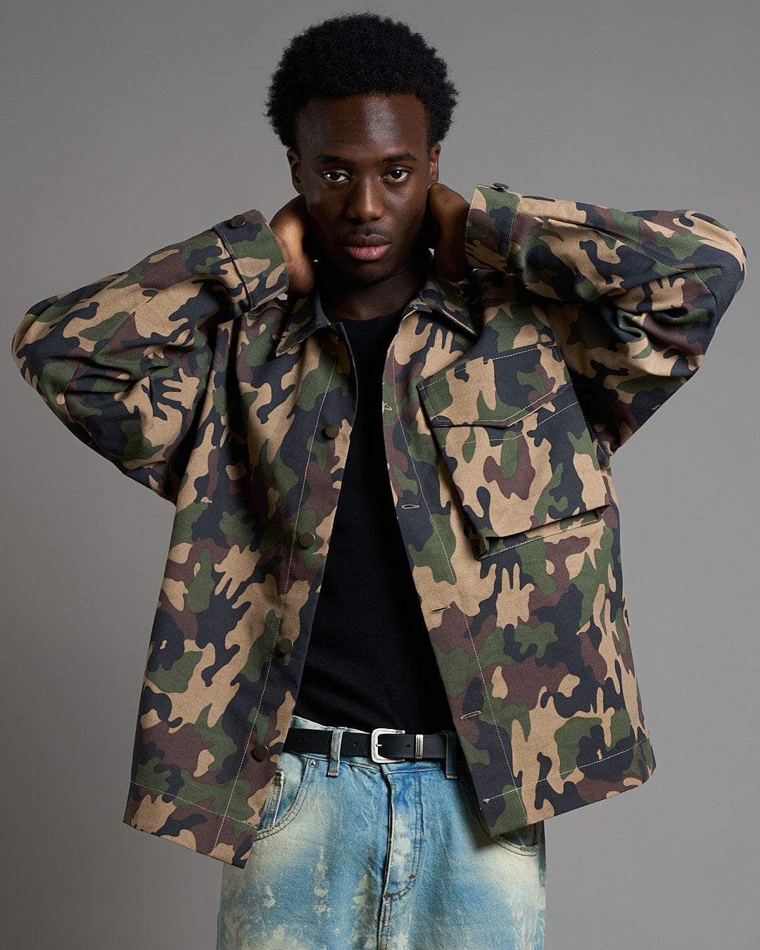 Giacca Cropped fit Camouflage