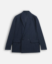 Giacca over da completo Gessato Blu