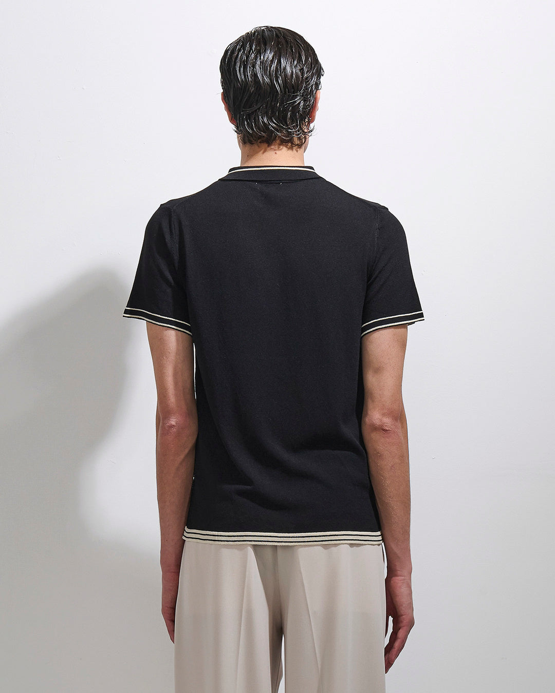 Polo classica in viscosa stretch