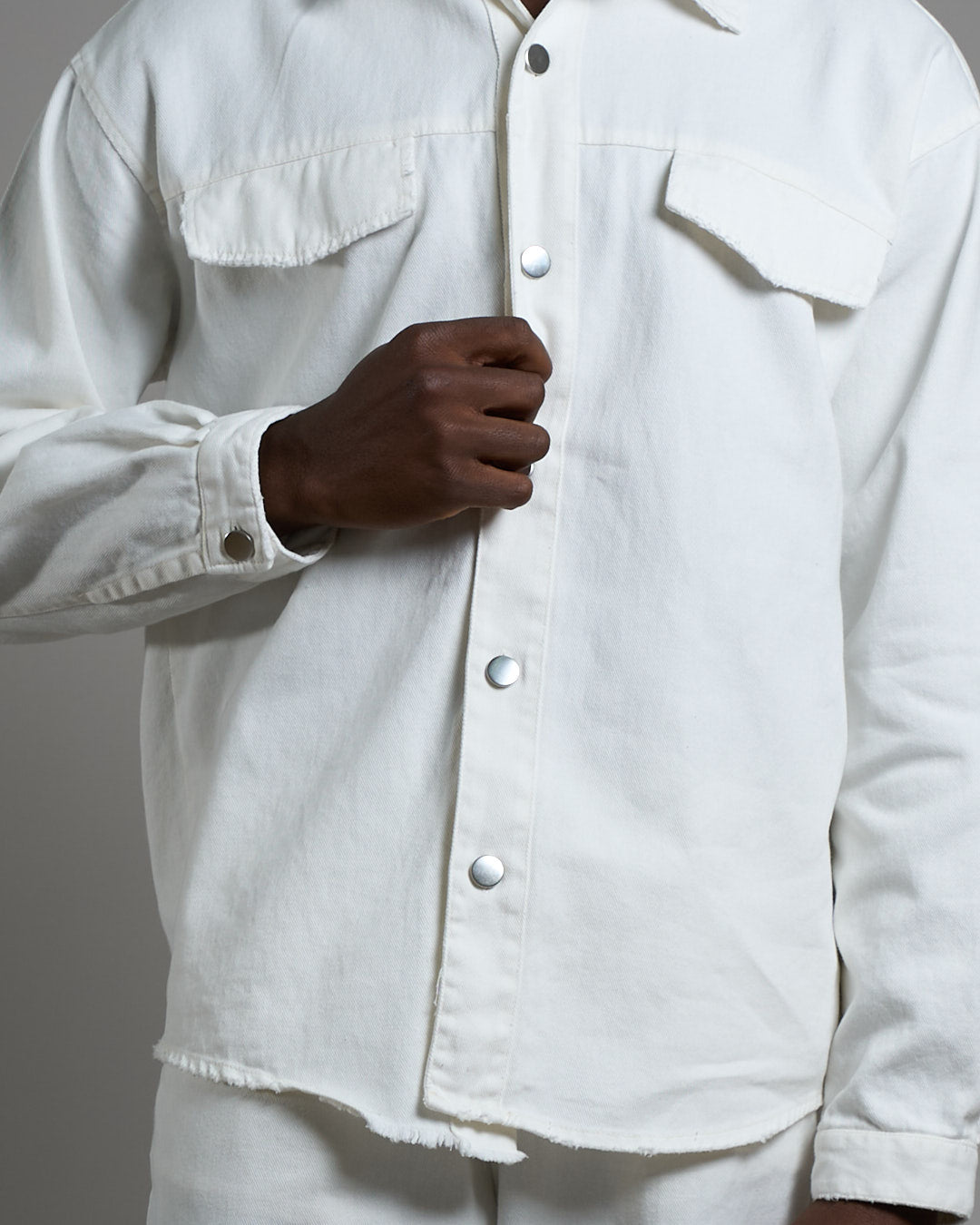 Camicia Giacca Con Rotture Oversize