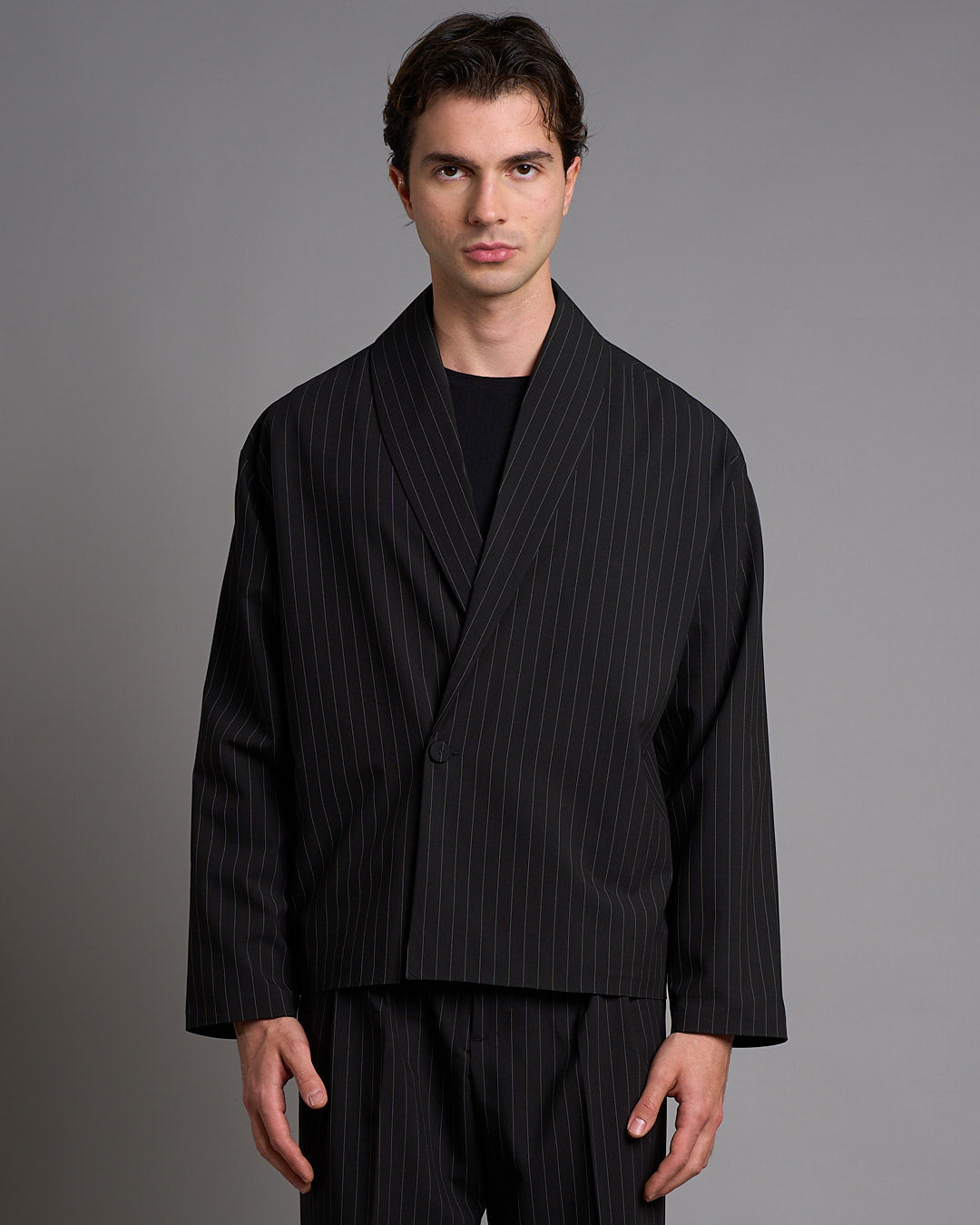 Giacca kimono Gessato