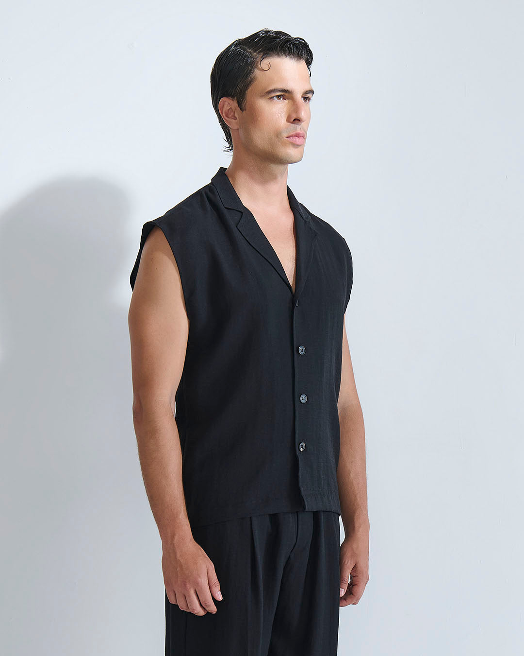 Camicia Gilet misto lino