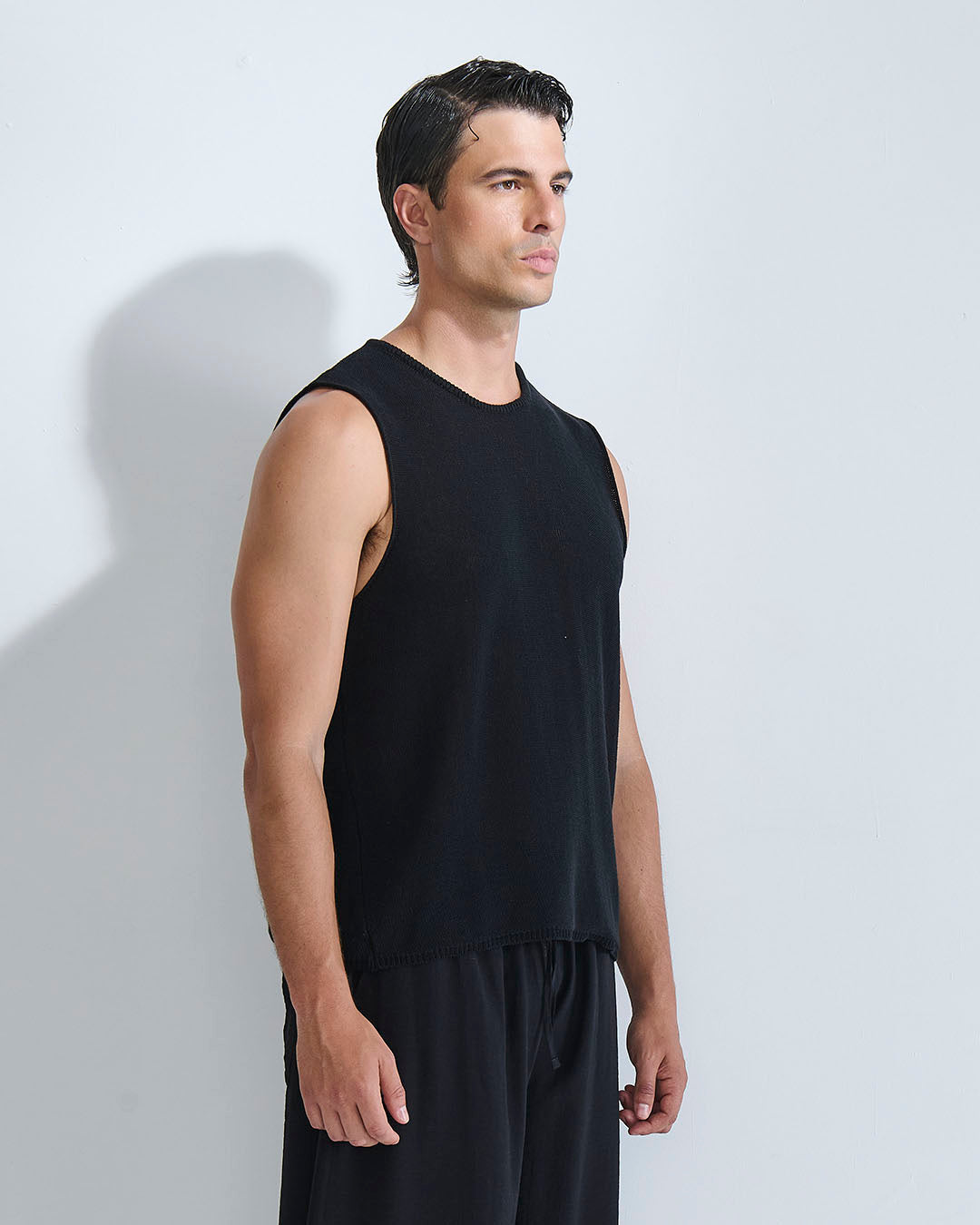 Canotta in maglia in cotone