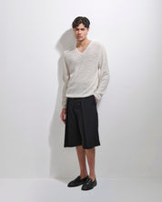 Bermuda con pieghe wide fit