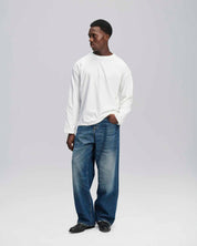 Jeans Baggy doppio stone con molature