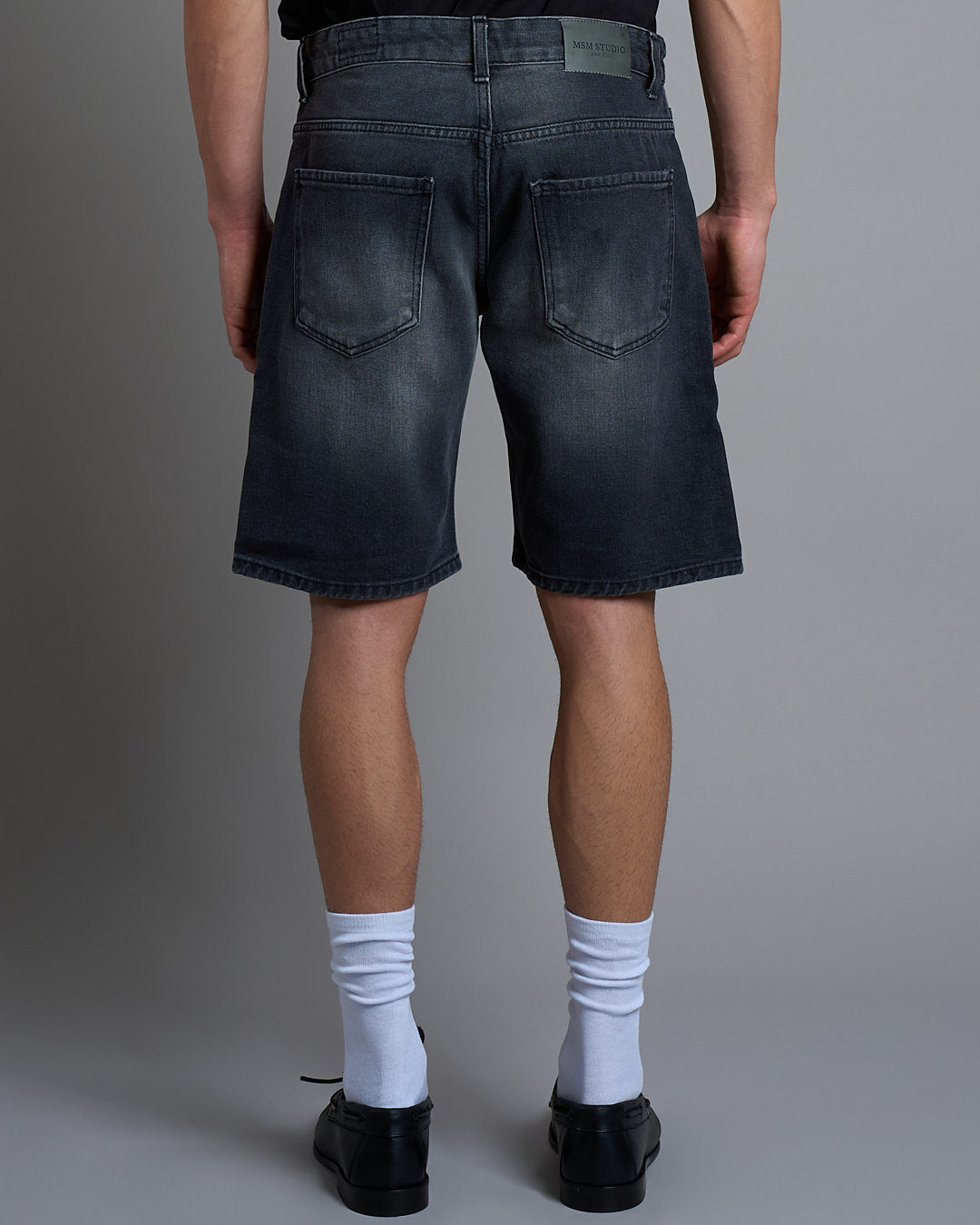 Denim Regular Fit Stone Wash Used Spruzzato Nero
