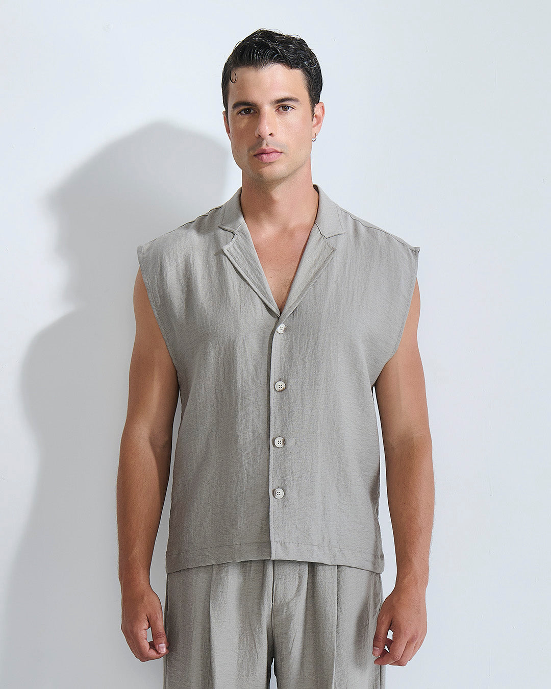 Camicia Gilet in misto lino