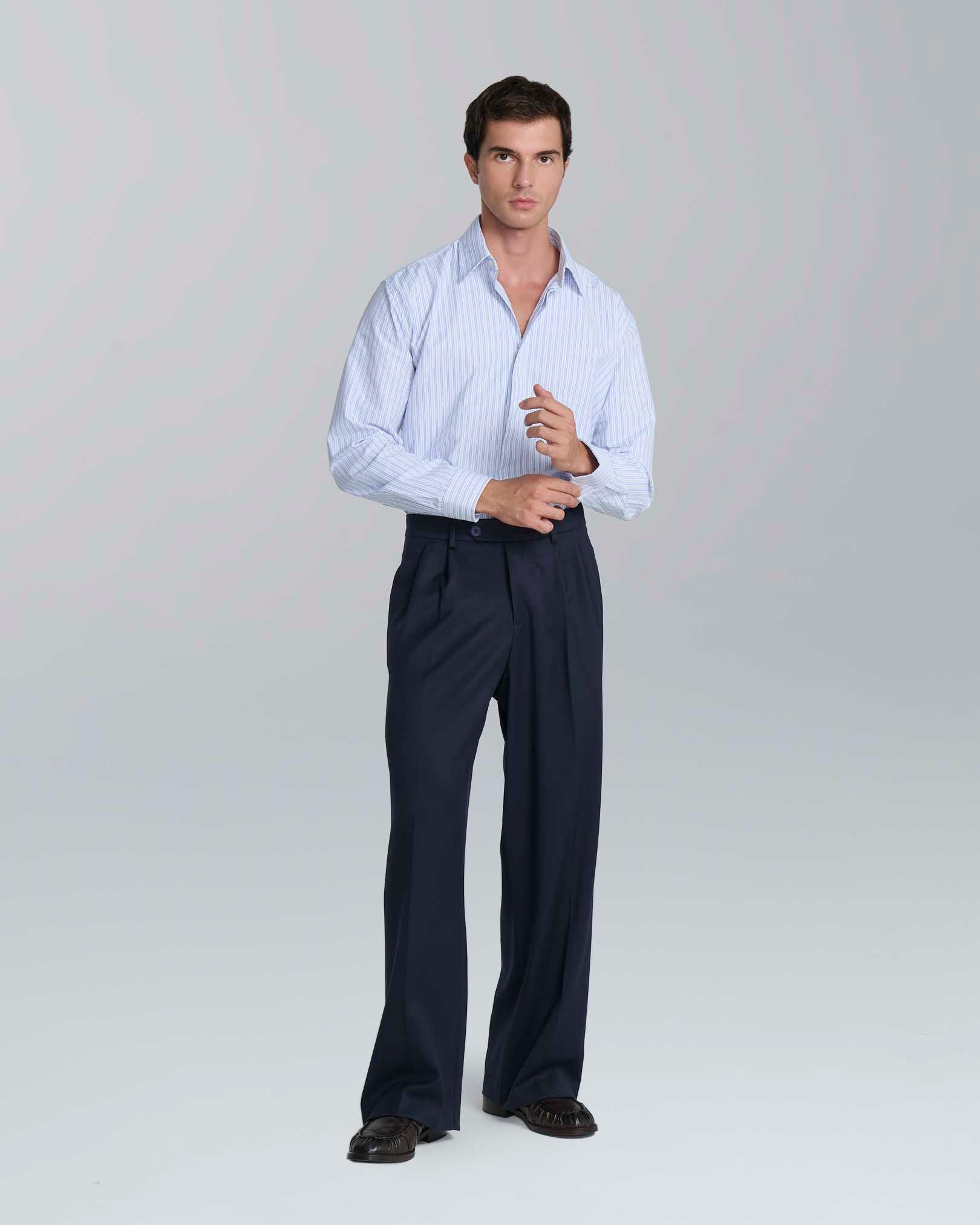Pantalone wide leg strutturato