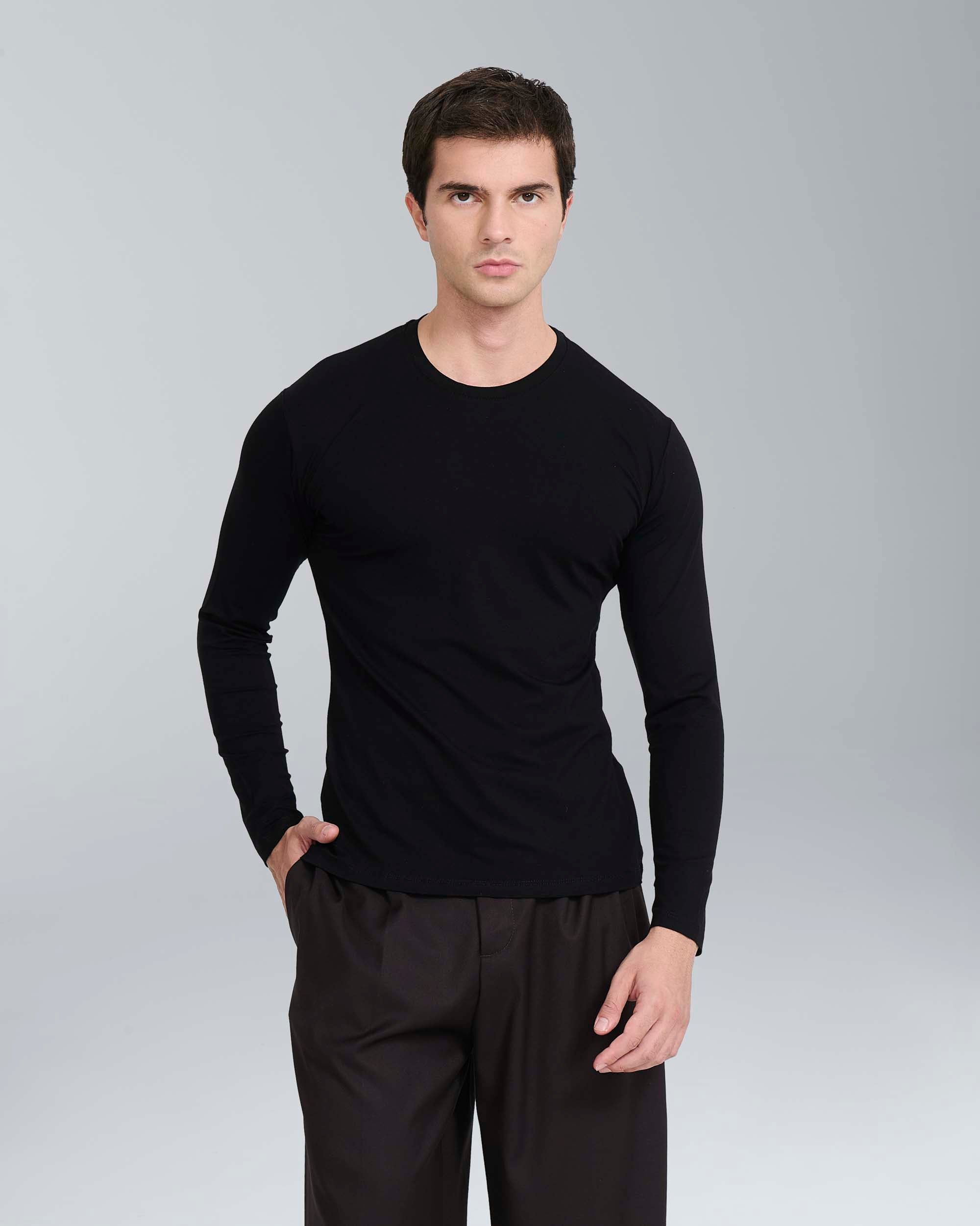 T-shirt longsleeve in viscosa