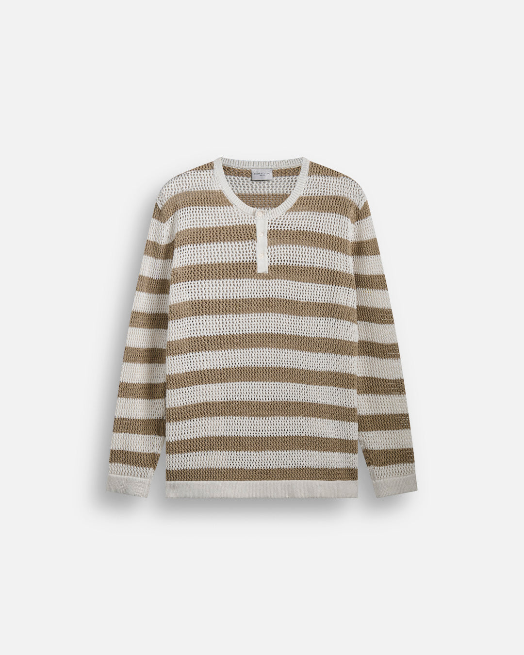 Maglia Serafino traforata in filo