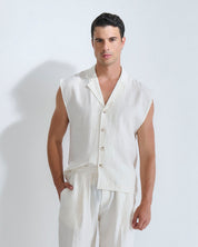 Camicia Gilet misto lino