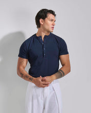 T-shirt Serafino Slim Fit