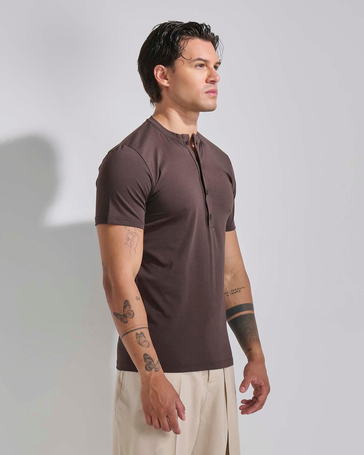 T-shirt Serafino Slim Fit