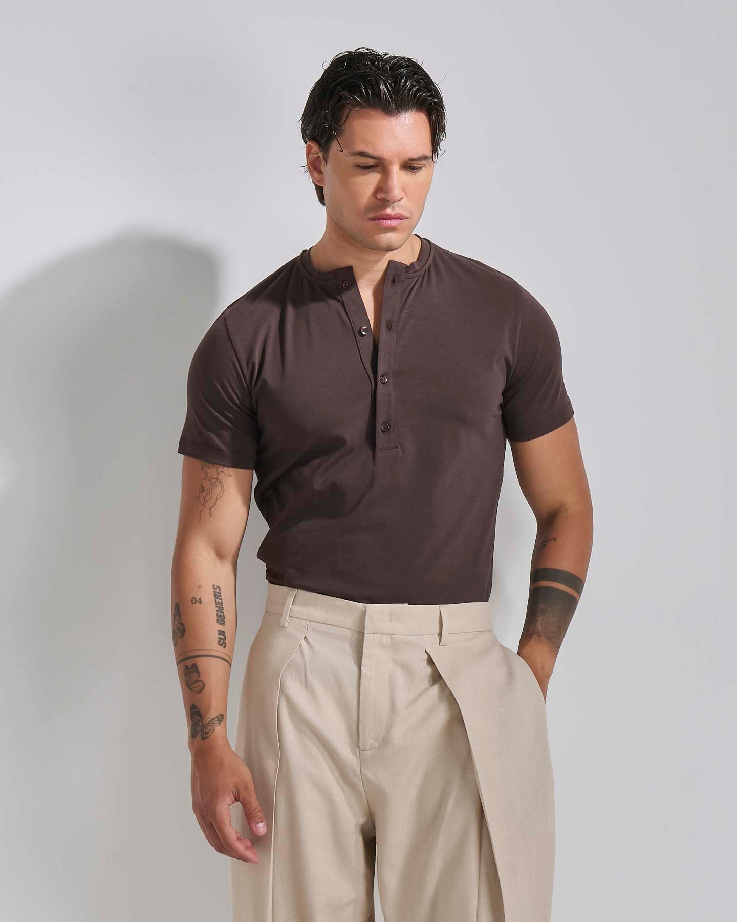 T-shirt Serafino Slim Fit
