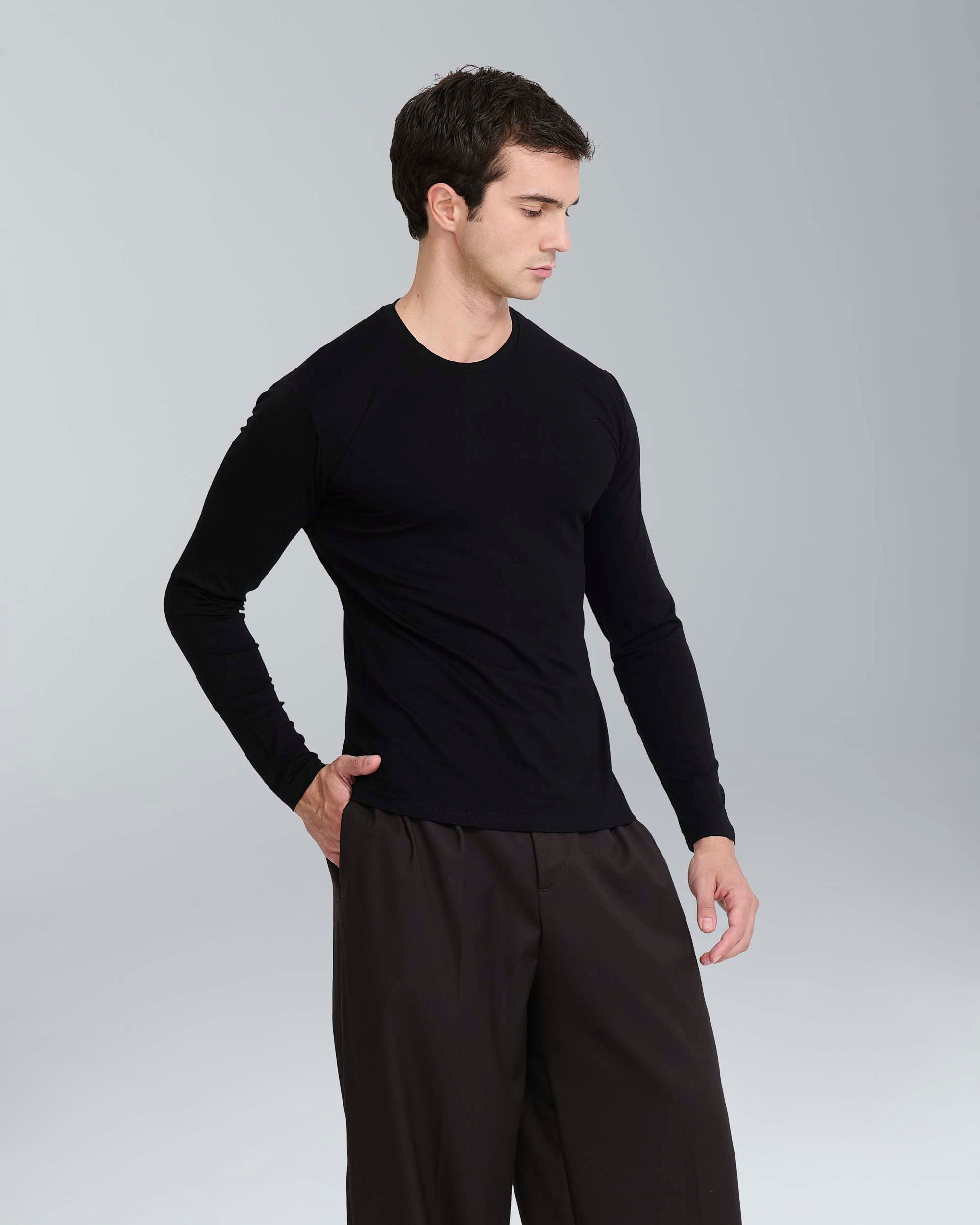 T-shirt longsleeve in viscosa