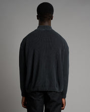 Maglia in cotone con zip  effetto old