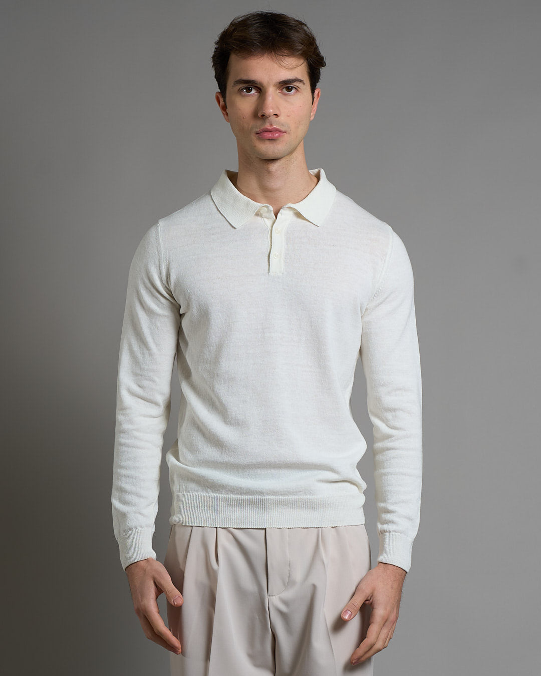 Polo manica lunga in filo