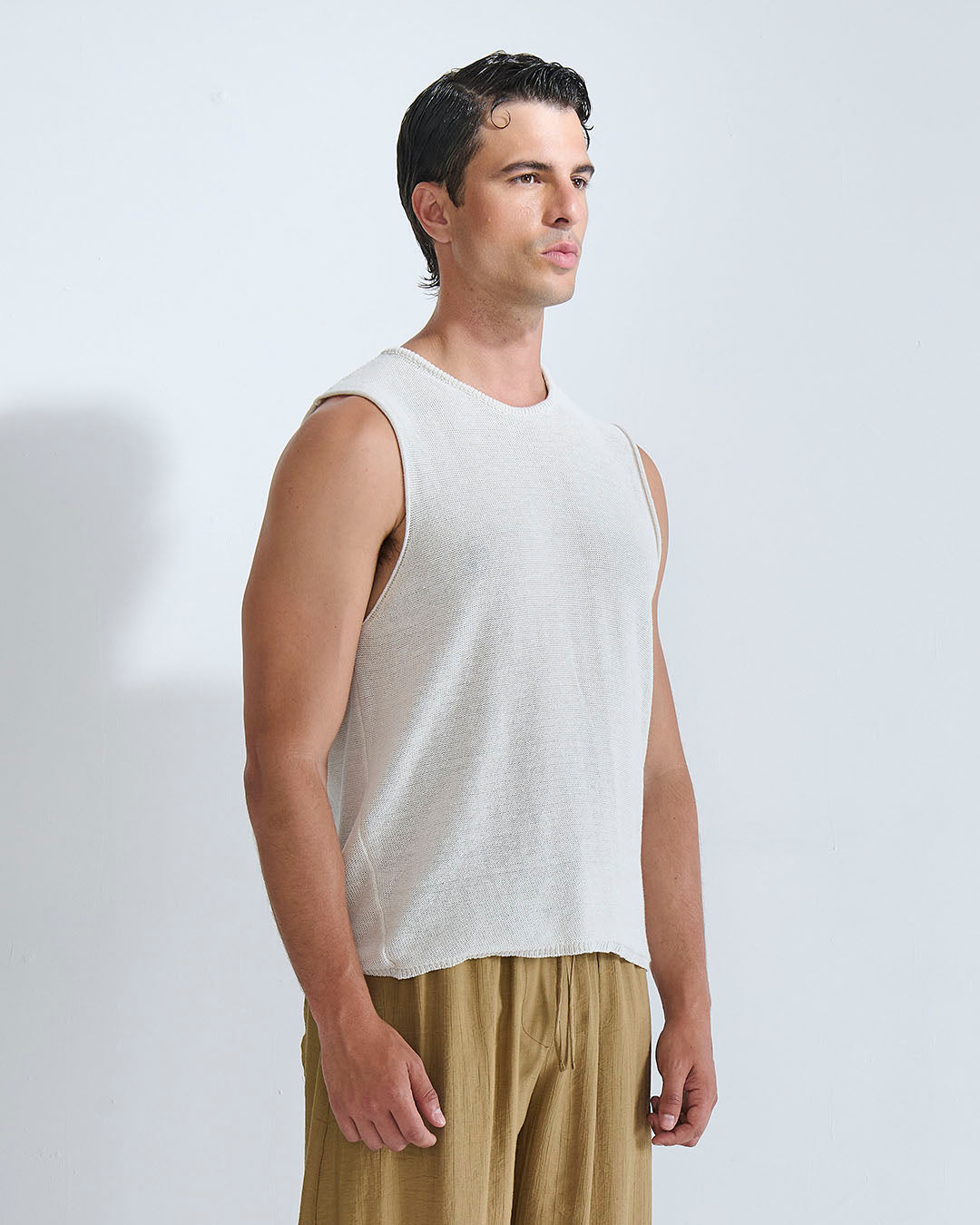 Canotta in maglia in cotone