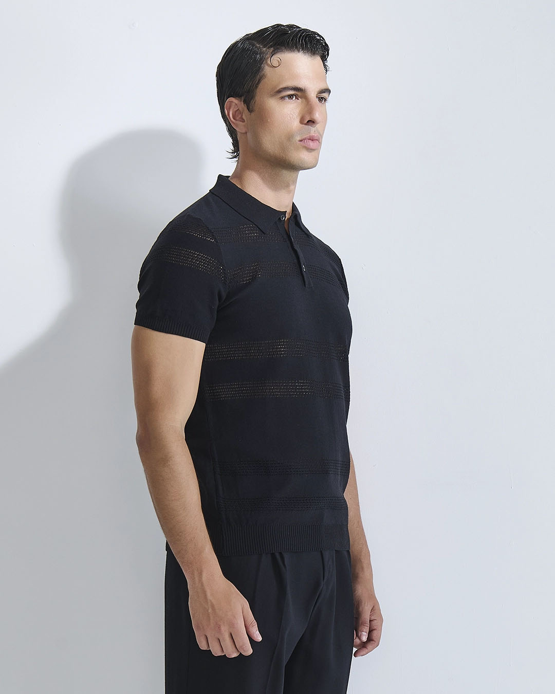 Polo in filo micro traforata