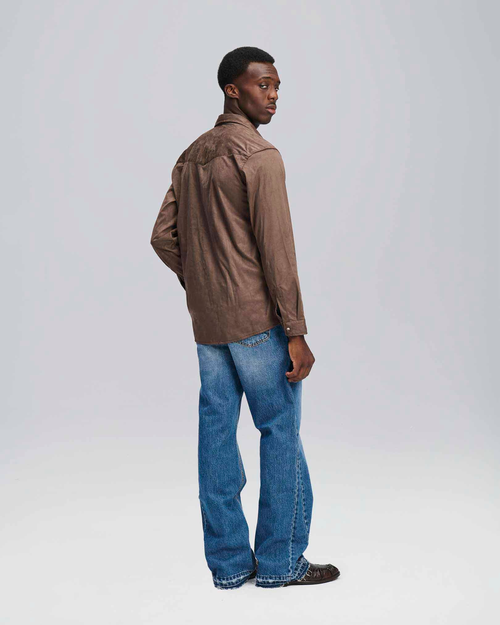 Camicia suede moro