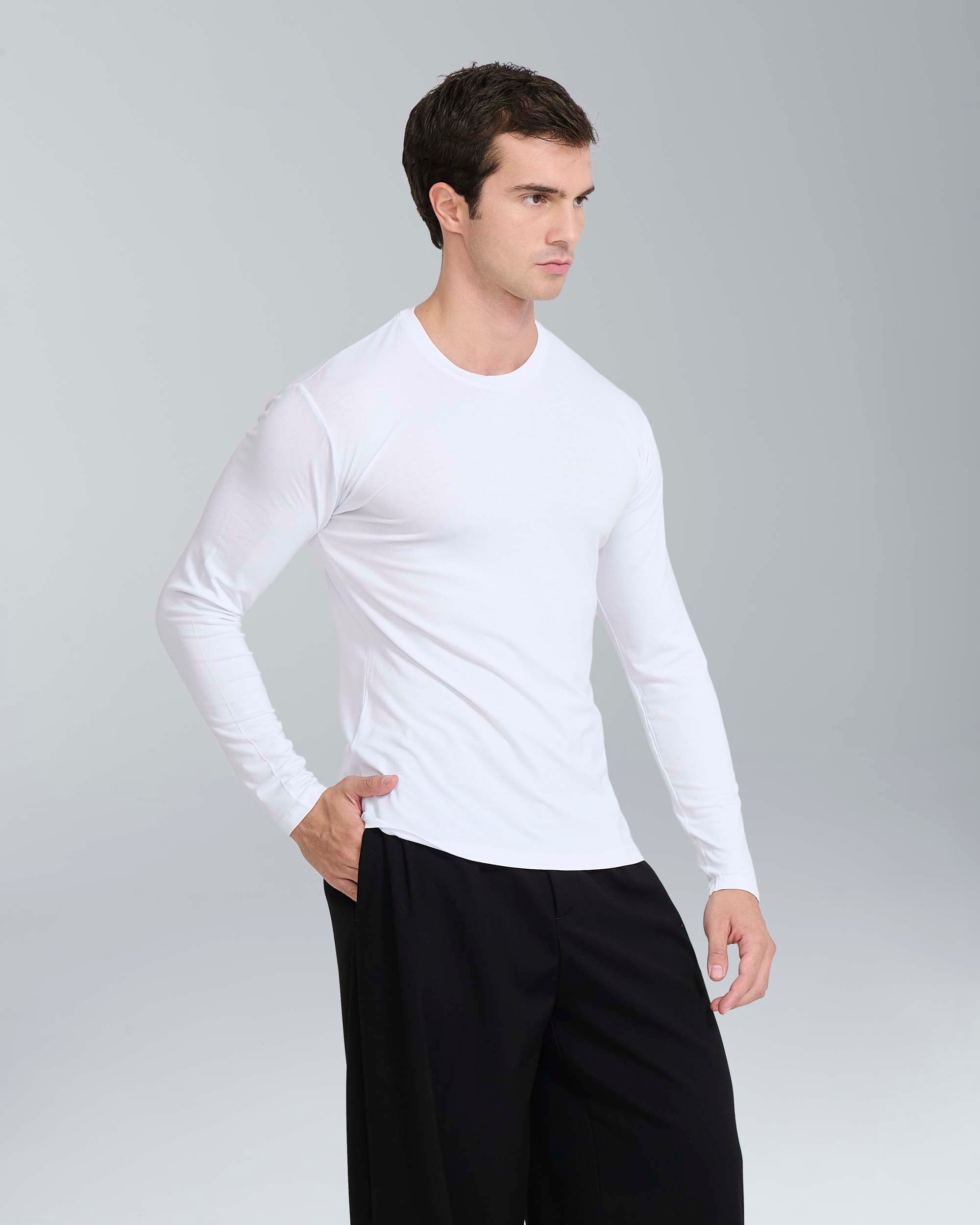 T-shirt longsleeve in viscosa